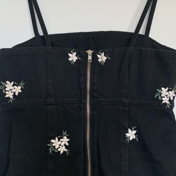 TopShop Embroidered Denim Bodycon Dress - Picture 7 of 8